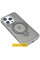 Чехол Metal Buttons with MagSafe Colorful HQ Ring для Apple iPhone 16 (6.1) - Grey - фото