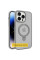 Чехол Metal Buttons with MagSafe Colorful HQ Ring для Apple iPhone 16 (6.1) - Grey - фото