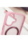 TPU+PC чохол Metal Buttons with MagSafe Colorful HQ Ring для Apple iPhone 16 (6.1) - Pink - фото