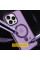 TPU+PC чохол Metal Buttons with MagSafe Colorful HQ Ring для Apple iPhone 16 (6.1) - Purple - фото