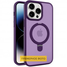 TPU+PC чохол Metal Buttons with MagSafe Colorful HQ Ring для Apple iPhone 16 Pro Max (6.9) - Purple