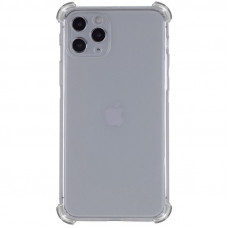 TPU чохол GETMAN Ease logo посилені кути Full Camera для Apple iPhone 11 Pro Max (6.5) - Сірий (прозорий)