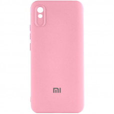 Чохол Silicone Cover Lakshmi Full Camera (AAA) with Logo для Xiaomi Redmi 9A - Рожевий / Light pink