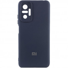 Чохол Silicone Cover Lakshmi Full Camera (AAA) with Logo для Xiaomi Redmi Note 10 Pro / 10 Pro Max - Темно-синій / Midnight blue