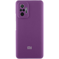 Чохол Silicone Cover Lakshmi Full Camera (AAA) with Logo для Xiaomi Redmi Note 10 Pro / 10 Pro Max - Сливовий / Purple