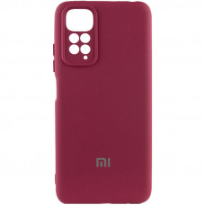 Чехол Silicone Cover Lakshmi Full Camera (AAA) with Logo для Xiaomi Redmi Note 11 Pro 4G / 12 Pro 4G - Бордовый / Plum