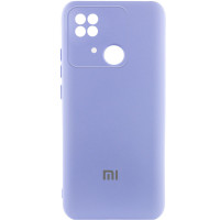 Чохол Silicone Cover Lakshmi Full Camera (AAA) with Logo для Xiaomi Redmi 10C - Бузковий / Dasheen