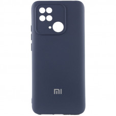 Чохол Silicone Cover Lakshmi Full Camera (AAA) with Logo для Xiaomi Redmi 10C - Темно-синій / Midnight blue