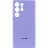Чохол Silicone Cover Lakshmi Full Camera (AAA) with Logo для Samsung Galaxy S23 Ultra - Бузковий / Dasheen