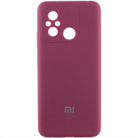 Чехол Silicone Cover Lakshmi Full Camera (AAA) with Logo для Xiaomi Redmi 12C - Бордовый / Plum