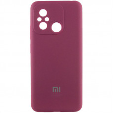 Чохол Silicone Cover Lakshmi Full Camera (AAA) with Logo для Xiaomi Redmi 12C - Бордовий / Plum