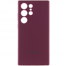 Чохол Silicone Cover Lakshmi Full Camera (AAA) with Logo для Samsung Galaxy S24 Ultra - Бордовий / Plum