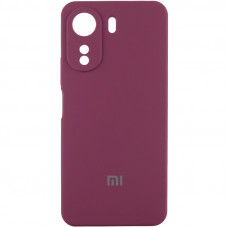 Чехол Silicone Cover Lakshmi Full Camera (AAA) with Logo для Xiaomi Redmi 13C / Poco C65 - Бордовый / Plum