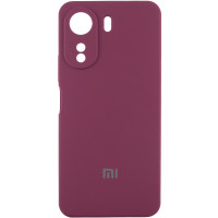 Чохол Silicone Cover Lakshmi Full Camera (AAA) with Logo для Xiaomi Redmi 13C / Poco C65 - Бордовий / Plum