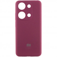 Чехол Silicone Cover Lakshmi Full Camera (AAA) with Logo для Xiaomi Redmi Note 13 4G - Бордовый / Plum