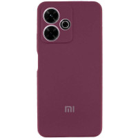 Чохол Silicone Cover Lakshmi Full Camera (AAA) with Logo для Xiaomi Redmi 13 4G / Poco M6 4G - Бордовий / Plum