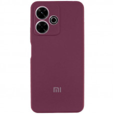 Чехол Silicone Cover Lakshmi Full Camera (AAA) with Logo для Xiaomi Redmi 13 4G / Poco M6 4G - Бордовый / Plum