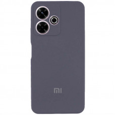 Чехол Silicone Cover Lakshmi Full Camera (AAA) with Logo для Xiaomi Redmi 13 4G / Poco M6 4G - Серый / Dark Gray