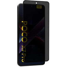 Захисне скло Privacy 5D (тех.пак) для Xiaomi Poco X7 Pro - Чорний