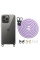 Чохол TPU Transparent with Straps для Apple iPhone 12 Pro / 12 (6.1) - Light Purple - фото