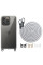 Чехол TPU Transparent with Straps для Apple iPhone 12 Pro Max (6.7) - Grey - фото