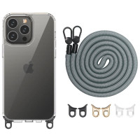 Чохол TPU Transparent with Straps для Apple iPhone 13 Pro (6.1) - Fog