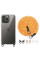 Чехол TPU Transparent with Straps для Apple iPhone 14 Pro (6.1) - Orange / White - фото