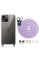 Чехол TPU Transparent with Straps для Apple iPhone 15 (6.1) - Light Purple - фото