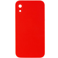 Silicone Case Square Full Camera Protective (AA) NOLOGO для Apple iPhone XR (6.1) - Червоний / Red