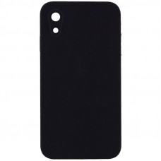 Silicone Case Square Full Camera Protective (AA) NOLOGO для Apple iPhone XR (6.1) - Чорний / Black