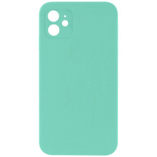 Silicone Case Square Full Camera Protective (AA) NOLOGO для Apple iPhone 11 (6.1) - Бірюзовий / Turquoise