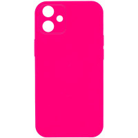 Silicone Case Square Full Camera Protective (AA) NOLOGO для Apple iPhone 11 (6.1) - Рожевий / Barbie pink