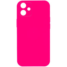 Silicone Case Square Full Camera Protective (AA) NOLOGO для Apple iPhone 11 (6.1) - Рожевий / Barbie pink