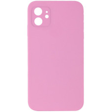 Silicone Case Square Full Camera Protective (AA) NOLOGO для Apple iPhone 11 (6.1) - Рожевий / Light pink