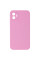 Silicone Case Square Full Camera Protective (AA) NOLOGO для Apple iPhone 11 (6.1) - Рожевий / Light pink - фото