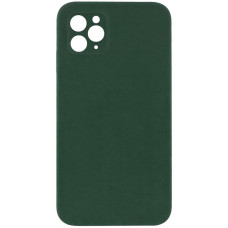 Silicone Case Square Full Camera Protective (AA) NOLOGO для Apple iPhone 11 Pro Max (6.5) - Зелений / Cyprus Green