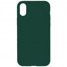 Чехол Silicone Case Full Protective (AA) NO LOGO для Apple iPhone X / XS (5.8) - Зеленый / Forest green