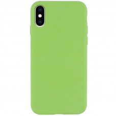 Чехол Silicone Case Full Protective (AA) NO LOGO для Apple iPhone X / XS (5.8) - Мятный / Mint