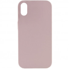 Чехол Silicone Case Full Protective (AA) NO LOGO для Apple iPhone X / XS (5.8) - Серый / Lavender