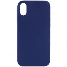 Чехол Silicone Case Full Protective (AA) NO LOGO для Apple iPhone X / XS (5.8) - Синий / Deep navy