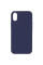 Чехол Silicone Case Full Protective (AA) NO LOGO для Apple iPhone X / XS (5.8) - Темно-синий / Midnight blue - фото