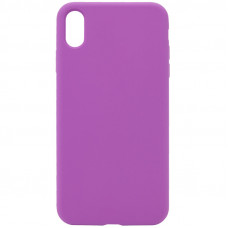 Чехол Silicone Case Full Protective (AA) NO LOGO для Apple iPhone X / XS (5.8) - Фиолетовый / Grape