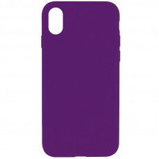 Чехол Silicone Case Full Protective (AA) NO LOGO для Apple iPhone X / XS (5.8) - Фиолетовый / Ultra Violet