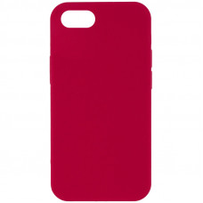 Чехол Silicone Case Full Protective (AA) NO LOGO для Apple iPhone SE (2020) - Красный / Rose Red