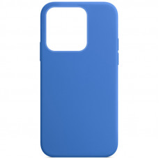 Чехол Silicone Case Full Protective (AA) NO LOGO для Apple iPhone 13 Pro Max (6.7) - Синий / Capri Blue