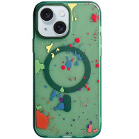 Чехол TPU+PC Flush with MagSafe для Apple iPhone 13 (6.1) - Dark green