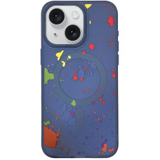 Чохол TPU+PC Flush with MagSafe для Apple iPhone 14 (6.1) - Dark blue