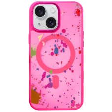 Чохол TPU+PC Flush with MagSafe для Apple iPhone 15 (6.1) - Barbie Pink