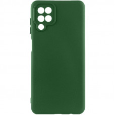 Чохол Silicone Cover Lakshmi Full Camera (AA) для Samsung Galaxy A12 - Зелений / Dark green