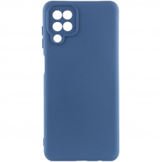 Чохол Silicone Cover Lakshmi Full Camera (AA) для Samsung Galaxy A12 - Синій / Navy Blue